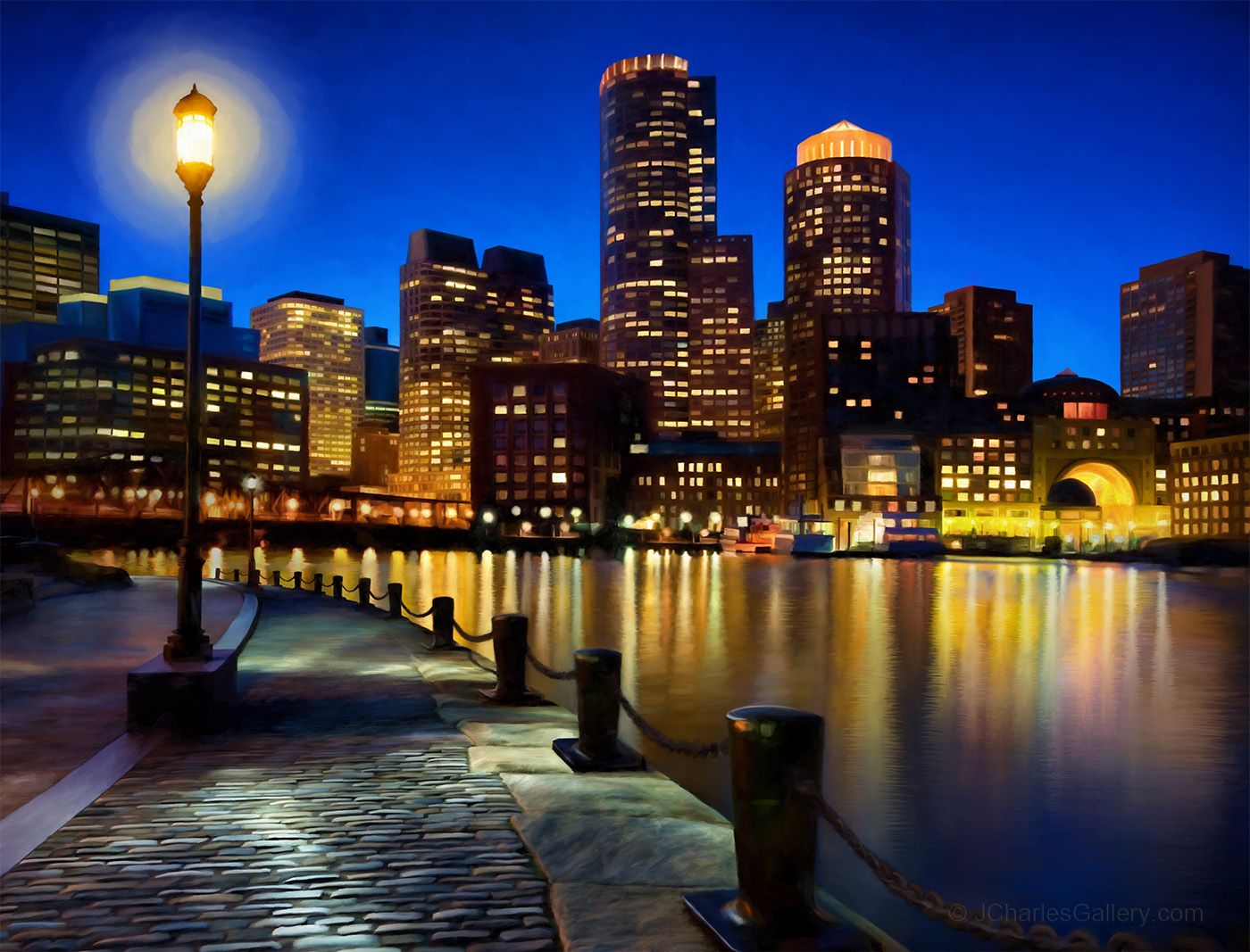 Boston Harbor Skyline - Click Image to Close